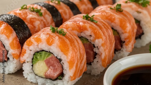 sushi on a plate