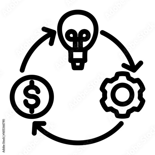 Business Strategy Innovation Icon from Business Opportunity Collection (Outline Style)