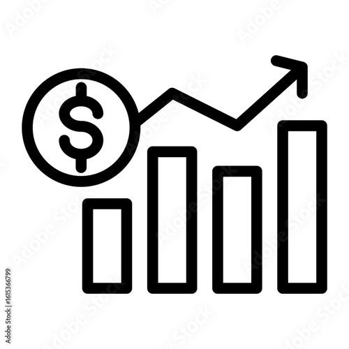 Profit Growth Analysis Icon from Business Opportunity Collection (Outline Style)