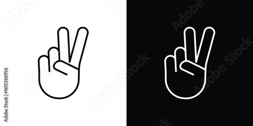 Hand peace icon for template logo, vector designs.