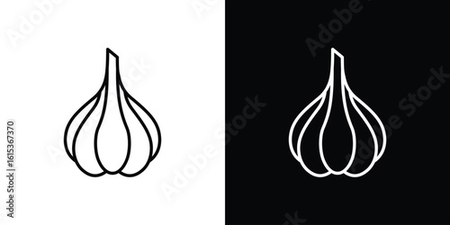 Garlic icon for template logo, vector designs.