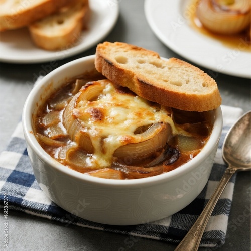 A classic bowl of French onion soup