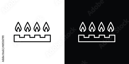 Fire burner icon for template logo, vector designs.