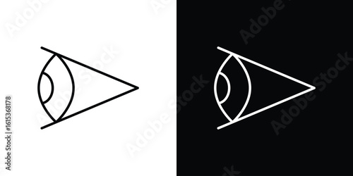 Eye side icon for template logo, vector designs.