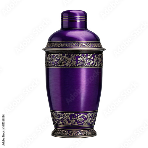 Wallpaper Mural Elegant purple cocktail shaker with silver accents on a dark background showcase Torontodigital.ca