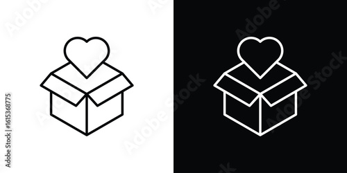 Donation box icon for template logo, vector designs.