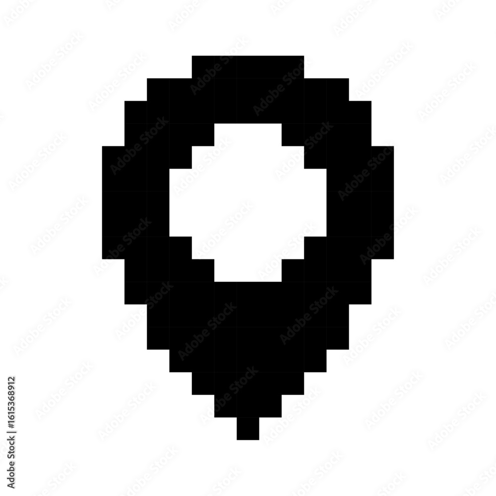 Obraz premium Location pixel icon. Location pixel.