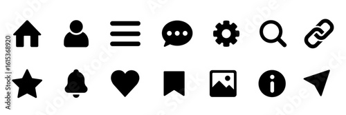 Social media icon set. Social media interface