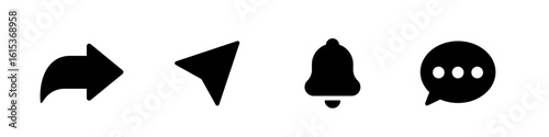 Message icon set. Social media message