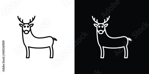 Deer icon for template logo, vector designs.