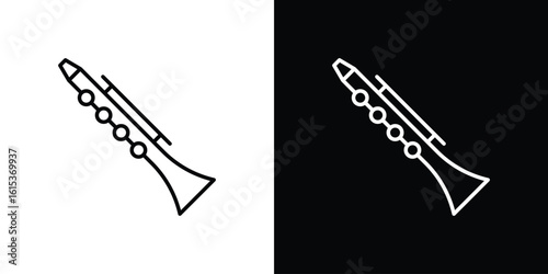 Clarinet icon for template logo, vector designs.