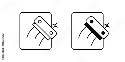 Squeegee set icon with white background vector stock illustration
