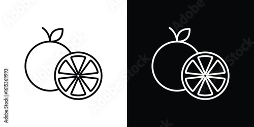 Citrus icon for template logo, vector designs.