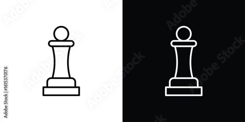 Chess pawn icon for template logo, vector designs.