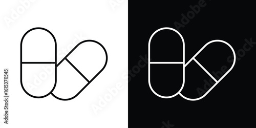 Capsules icon for template logo, vector designs.