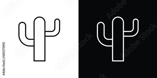 Cactus icon for template logo, vector designs.