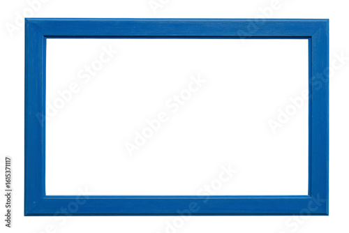 a blue frame with a white background