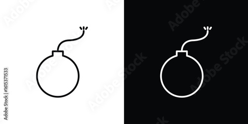 Bomb icon for template logo, vector designs.