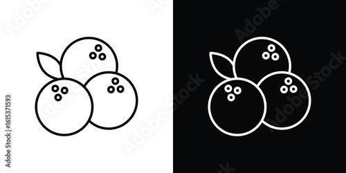 Blueberries icon for template logo, vector designs.