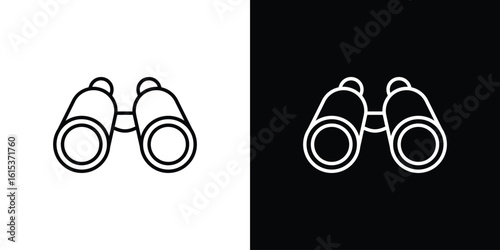 Binoculars icon for template logo, vector designs.