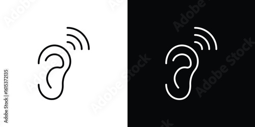 Assistive listening systems icon for template logo, vector designs.