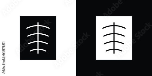 X ray icon, logo elements of graphic designs