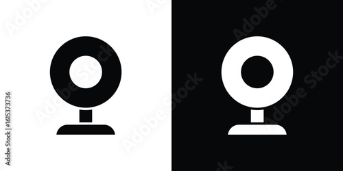 Webcam icon, logo elements of graphic designs
