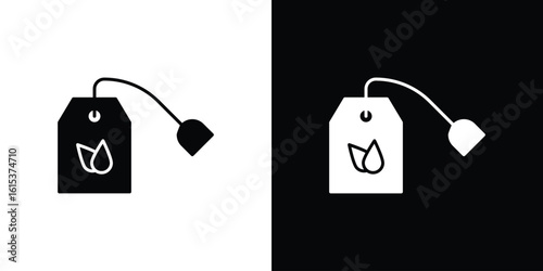 Tea bag icon, logo elements of graphic designs