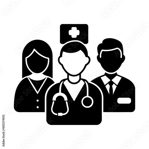 Doctor Consultation and Nursing Icons – Health Services Flat Icons.