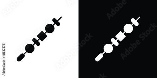 Skewer icon, logo elements of graphic designs