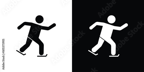 Skating icon, logo elements of graphic designs