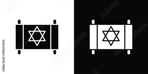 Scroll Torah icon, logo elements of graphic designs