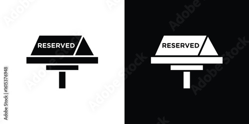 Reservation table icon, logo elements of graphic designs