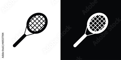 Racquet icon, logo elements of graphic designs
