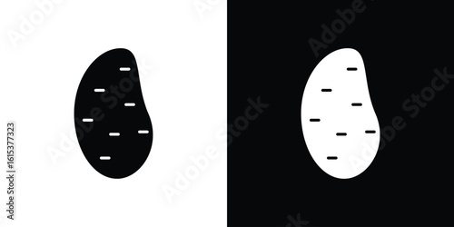Potato icon, logo elements of graphic designs