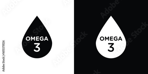 Omega icon, logo elements of graphic designs