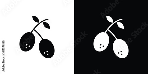 Olives icon, logo elements of graphic designs