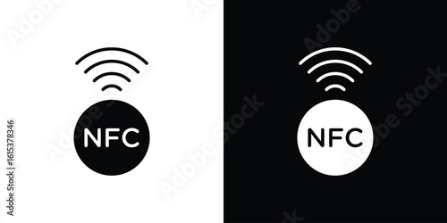 NFC icon, logo elements of graphic designs