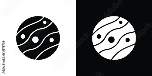 Mercury icon, logo elements of graphic designs