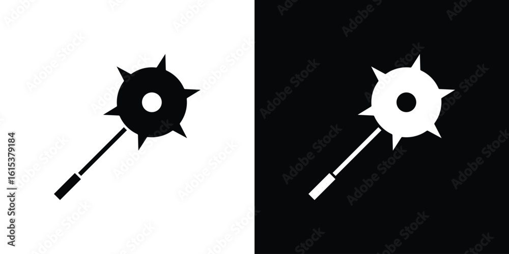 Obraz premium Mace icon, logo elements of graphic designs