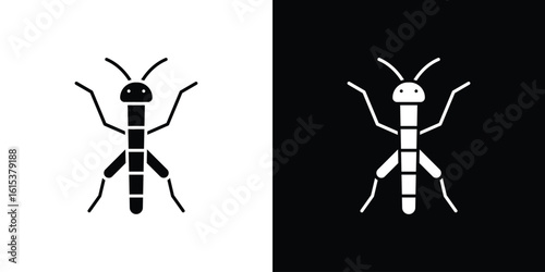 Locust icon, logo elements of graphic designs