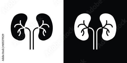 Kidneys icon, logo elements of graphic designs