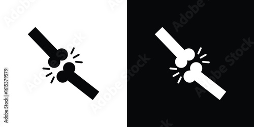 Joint icon, logo elements of graphic designs