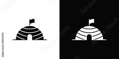 Igloo icon, logo elements of graphic designs
