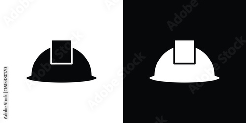 Hard hat icon, logo elements of graphic designs