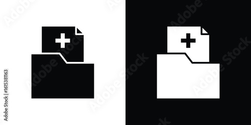 File medical icon, logo elements of graphic designs