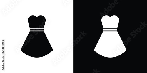 Dress icon, logo elements of graphic designs