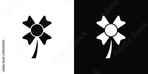 Clover icon, logo elements of graphic designs