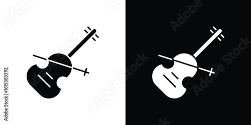 Cello icon, logo elements of graphic designs