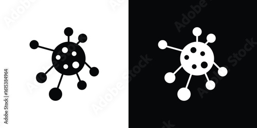 Bacteria icon, logo elements of graphic designs